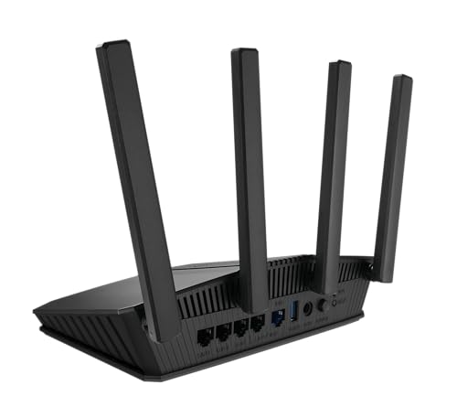 ASUS RT-BE58U WiFi 7 BE3600 AiMesh Extendable Router, 4K-QAM, MLO, AI Detection 2.5G Port, Four 1G Ports, Commercial-Grade Network Security, Parental Control, IoT Network, Kid’s Network, VPN Network