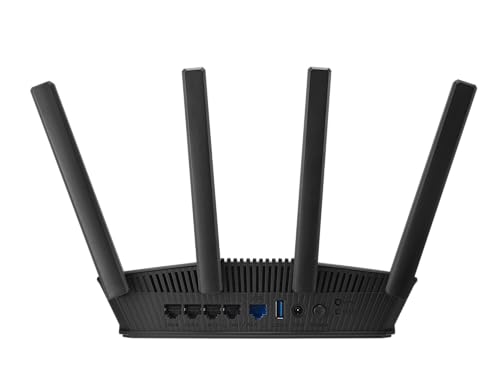 ASUS RT-BE58U WiFi 7 BE3600 AiMesh Extendable Router, 4K-QAM, MLO, AI Detection 2.5G Port, Four 1G Ports, Commercial-Grade Network Security, Parental Control, IoT Network, Kid’s Network, VPN Network