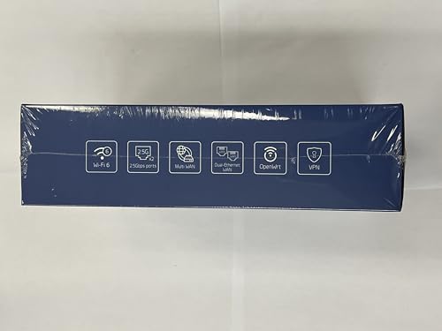 GL.iNet GL-MT6000(Flint 2) WiFi 6 Router with Wide Coverage, High-Speed Gaming Router, 2 x 2.5G Multi-Gig Ports+4 x 1G Ethernet Ports, Mass Device Connectivity, Rapid OpenVpn & WireGuard, 802.11ax