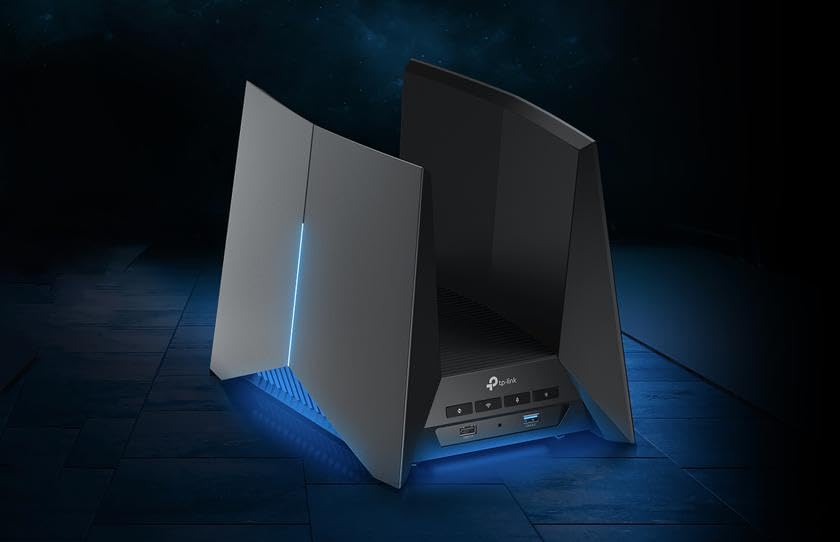 TP-Link Tri-Band BE19000 Wi-Fi 7 Gaming Router Archer GE800 | 12-Stream 19 Gbps | 2ร10G + 4ร2.5G Ports, USB 3.0 | Turbo Acceleration, Dedicated Gaming Port & Panel, RGB Lighting | EasyMesh, HomeShield