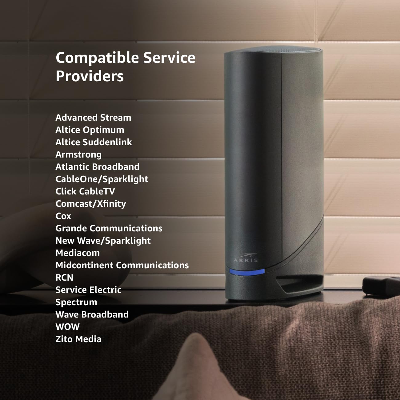 ARRIS (G34) - Cable Modem Router Combo - Fast DOCSIS 3.1 Gigabit WiFi 6 (AX3000), Approved for Comcast Xfinity, Cox, Spectrum & More, 1 Gbps Max Internet Speeds