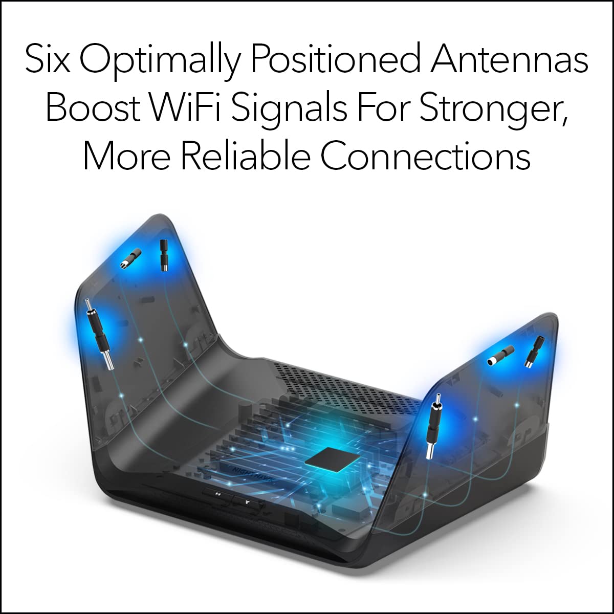 NETGEAR Nighthawk Tri-Band WiFi 6E Router (RAXE300) - Security Features, AXE7800 Wireless Gigabit Speed (Up to 7.8Gbps), New 6GHz Band, 8-Streams Cover up to 2,500 sq. ft., 40 Devices