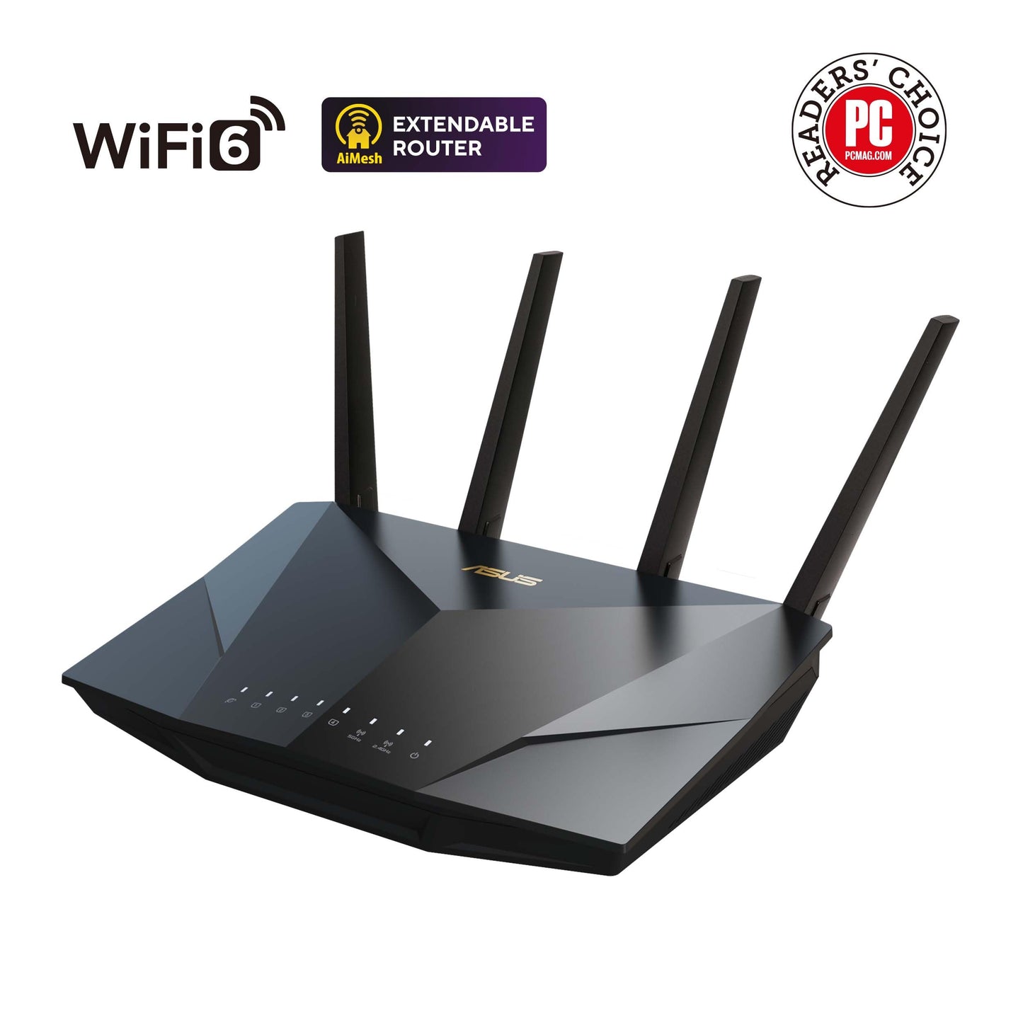 ASUS RT-AX5400 Dual Band WiFi 6 Extendable Router, Lifetime Internet Security Included, Instant Guard, Advanced Parental Controls, Built-in VPN, AiMesh Compatible, Gaming & Streaming, Smart Home