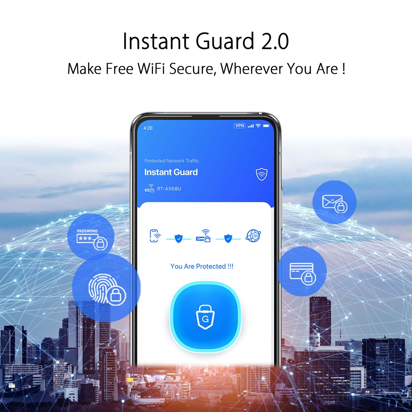 ASUS RT-AX5400 Dual Band WiFi 6 Extendable Router, Lifetime Internet Security Included, Instant Guard, Advanced Parental Controls, Built-in VPN, AiMesh Compatible, Gaming & Streaming, Smart Home