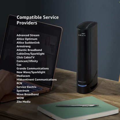 ARRIS (G18) - Cable Modem Router Combo - Fast DOCSIS 3.1 Multi-Gigabit WiFi 6 (AX1800), Approved for Comcast Xfinity, Cox, Spectrum & More